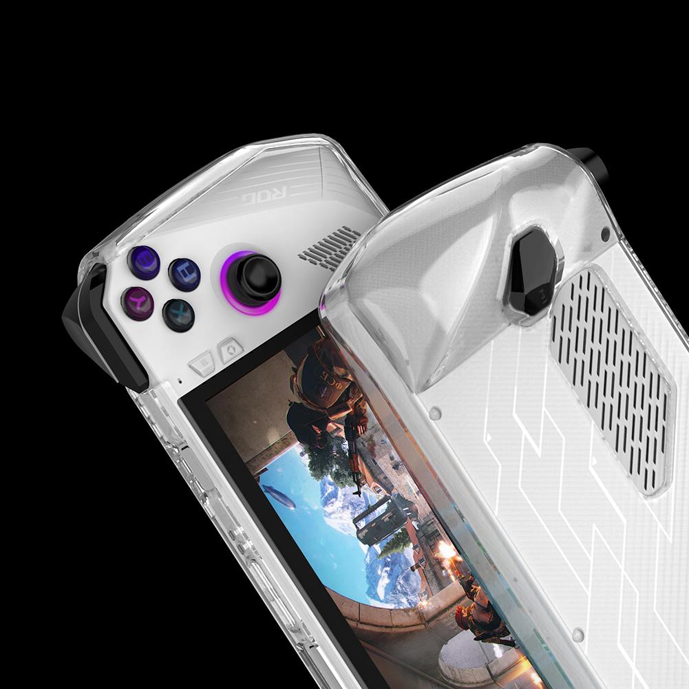 Durable Silicone TPU Protective Cover with Bracket for Asus Rog Ally Game Console Shockproof Full Protection Case