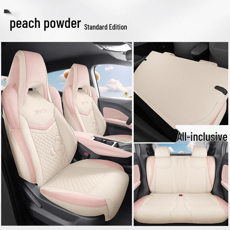 New BYD Seagull Five-Seat Cartoon Linen Car Seat Cushion