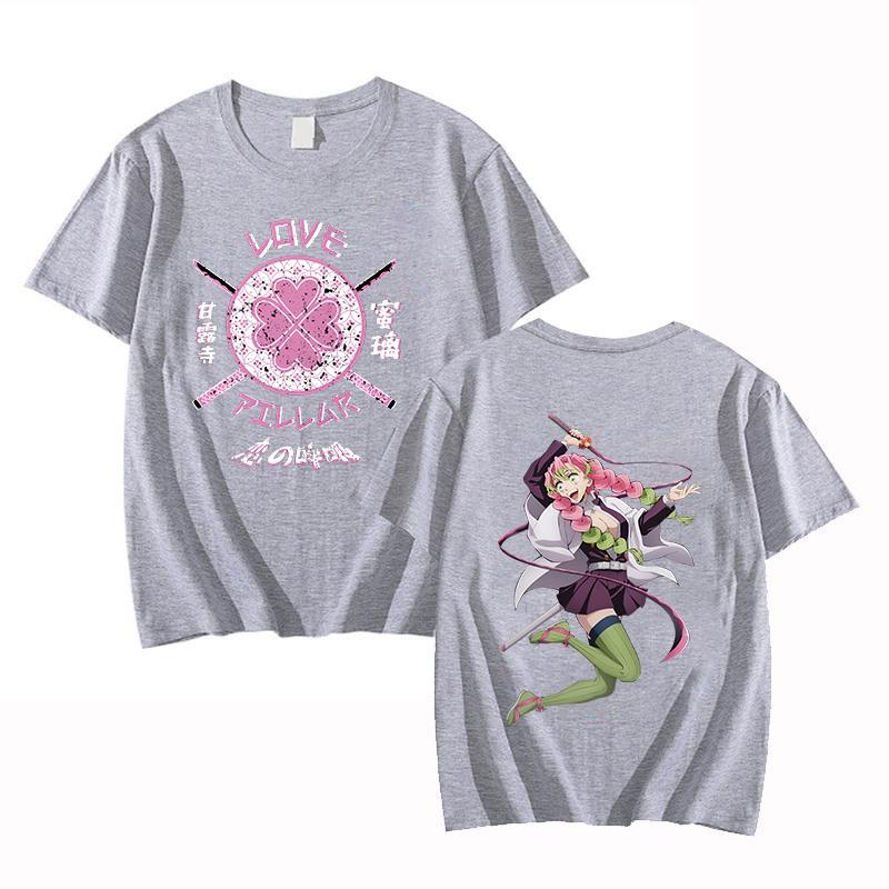 Hot Anime Kanroji Mitsuri Printed Women Y2k Summer Short Sleeve Tee Shirts Round Neck Casual Summer Unisex Tees Tops