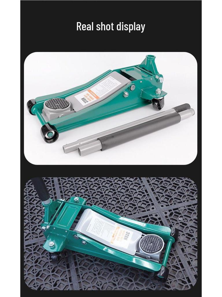 3-Ton Horizontal Hydraulic Car Jack with Double Pump for Small Trucks and Sedans