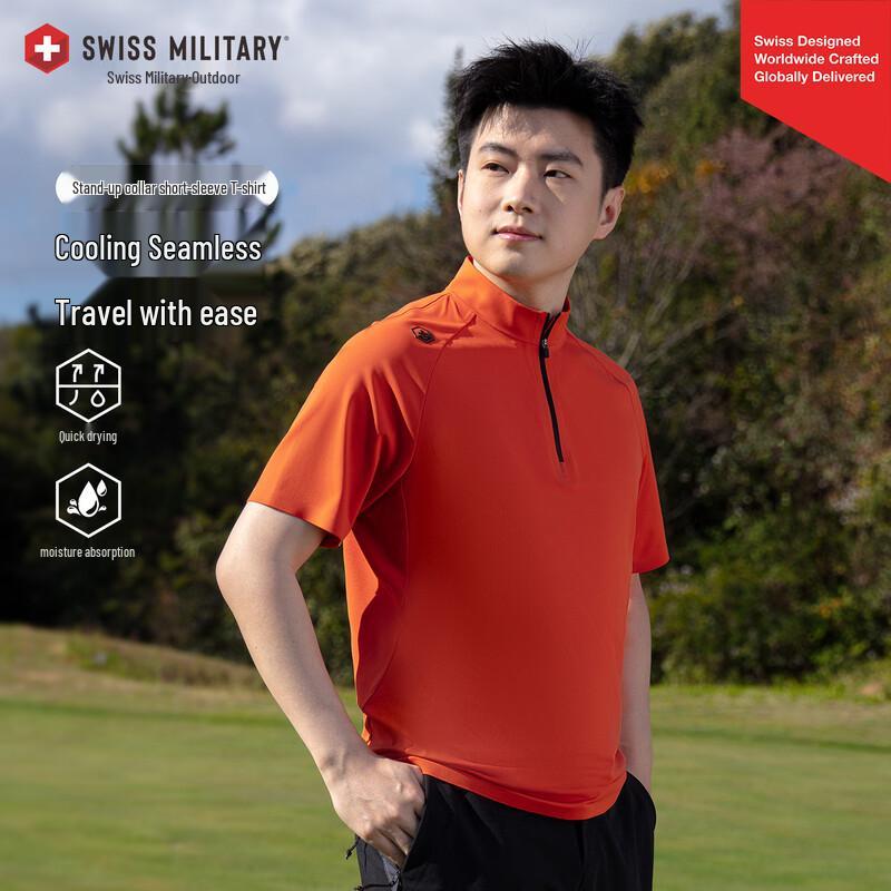 SWISS MILITARY Men s Quick-Dry Short Sleeve T-Shirt L