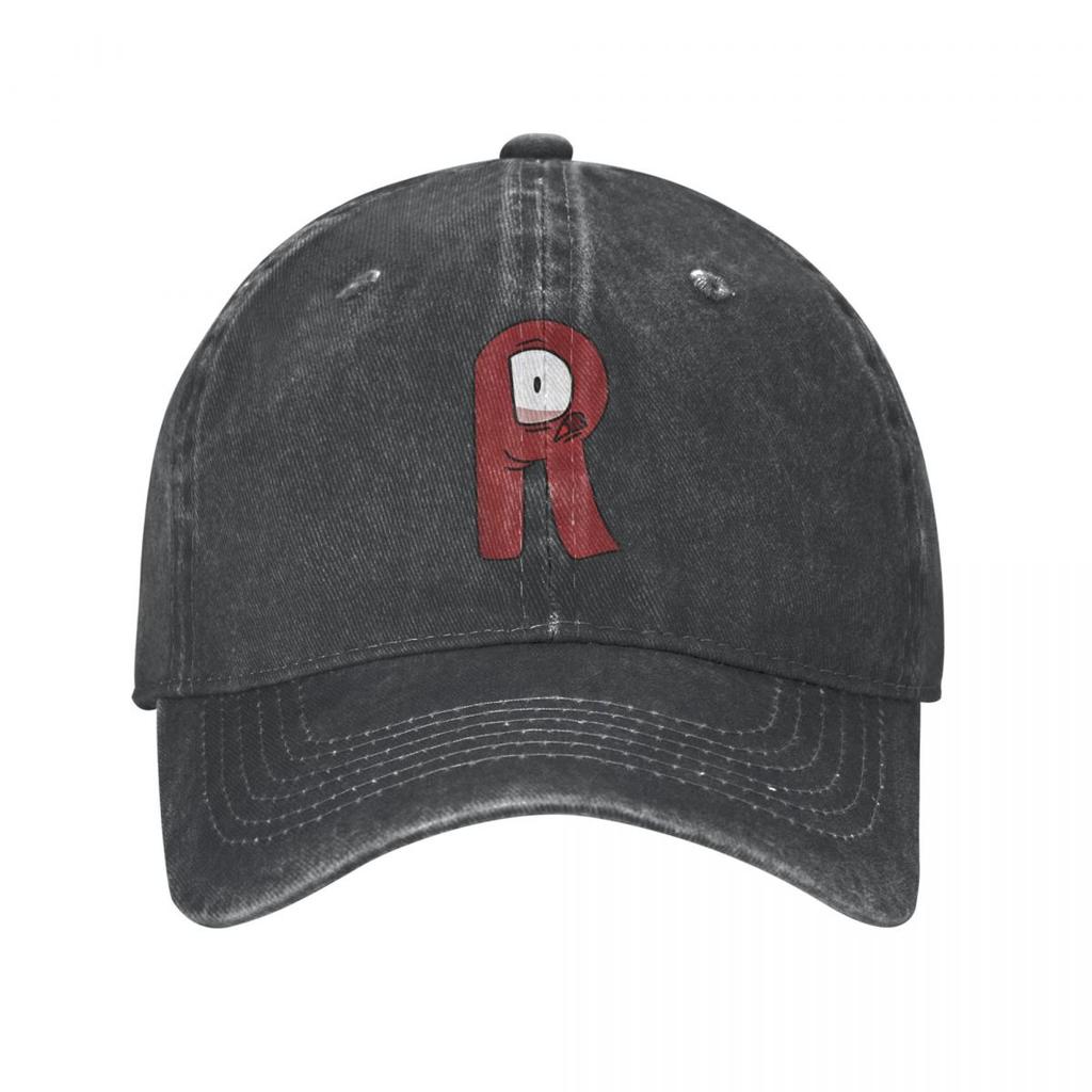New Emotion Letter R Alphabet Lore Washed Denim Ponytail Baseball Cap Adjustable Sun Hat Dad Cap Summer Vintage Casquette