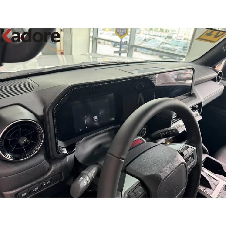 For Toyota Land Cruiser Prado LC250 2024-2026 Car Dashboard trument Screen Frame Cover Trim Carbon Fiber Interior Accessories