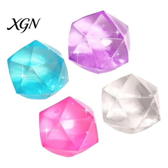 Calming Fidget Toy Transparent Rhinestone Squeeze Anxiety Relief Polyhedron Sensory Safe Stress Ball Anti-anxiety Soft Students Office
