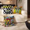 Mooneyes Stitch Lucky Dragon Pillow Cover Sofa Cushion Cover Home Room Decoration Children Gift