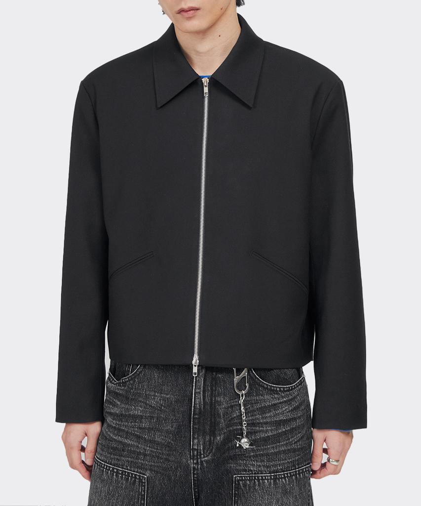 Intempomood Modern Padded Shoulder Jacket_Black