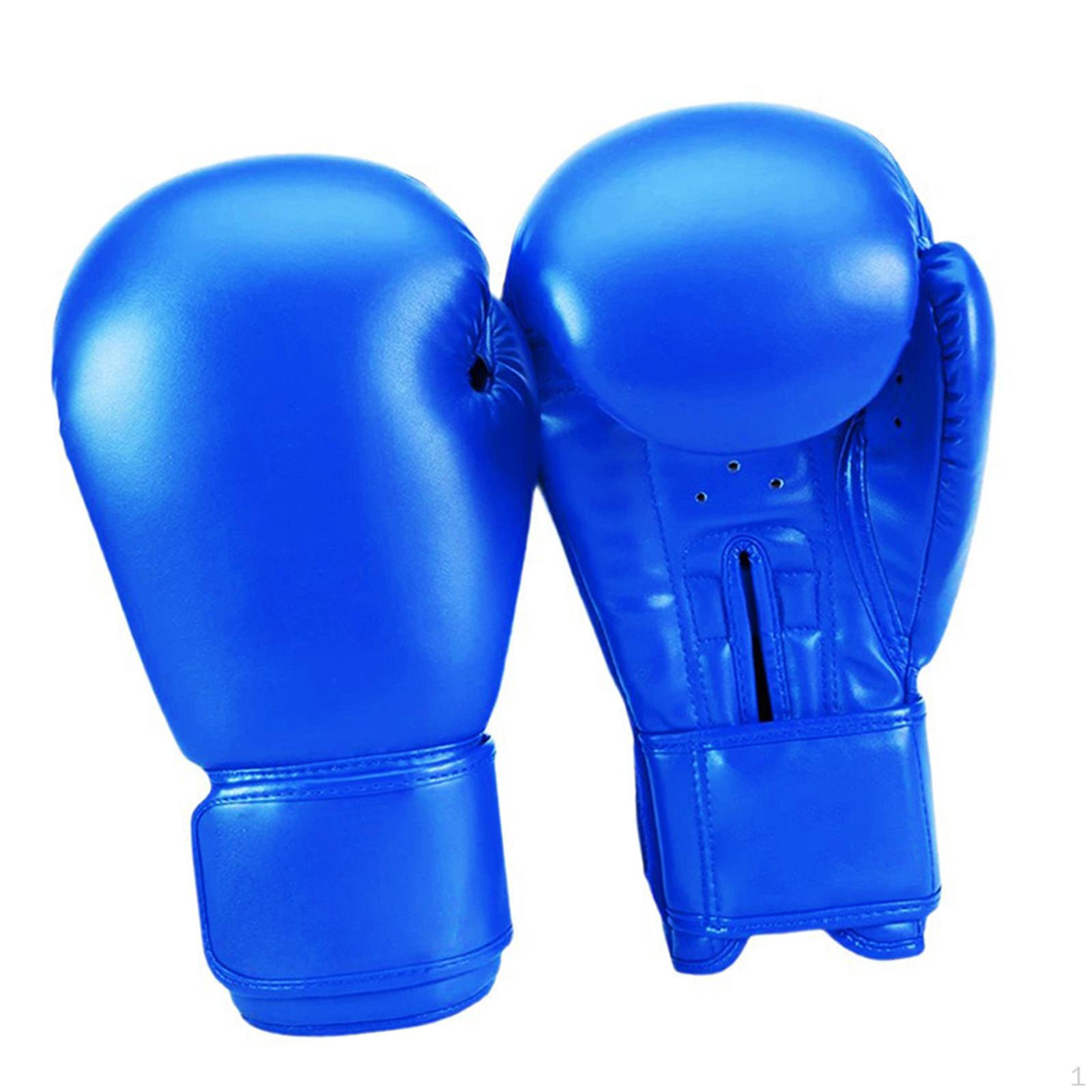 

Взрослые боксерские перчатки, дышащие, защита запястий и костяшек пальцев, перчатки для работы с боксерской грушей синий