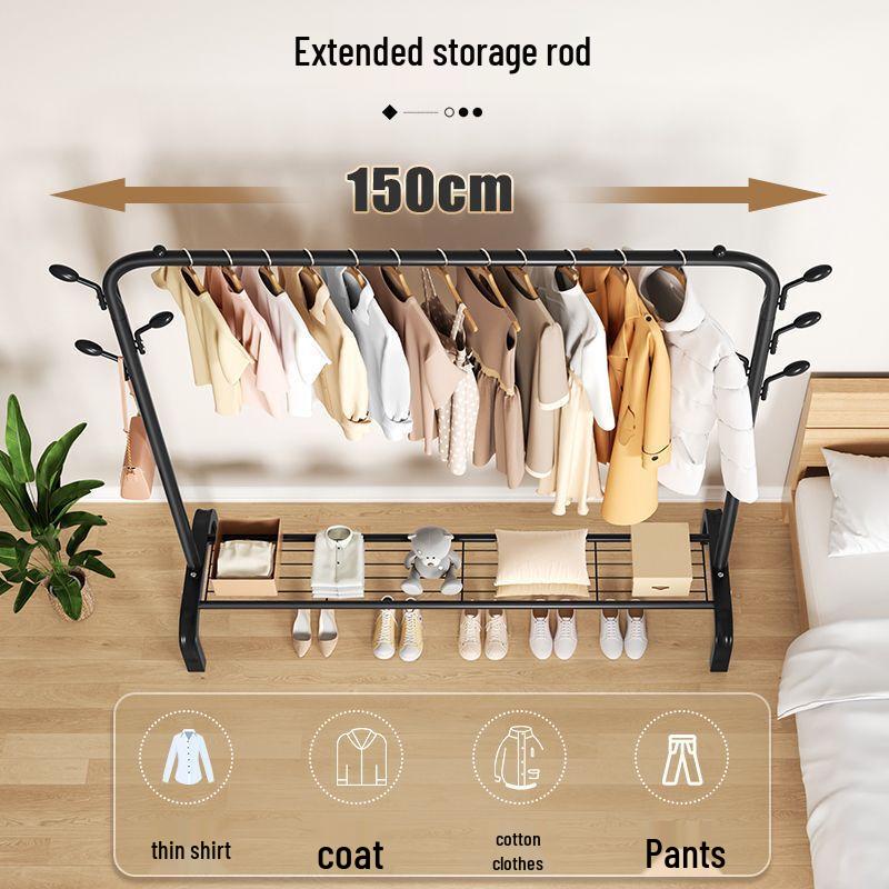 Movable Floor Standing Garment Rack