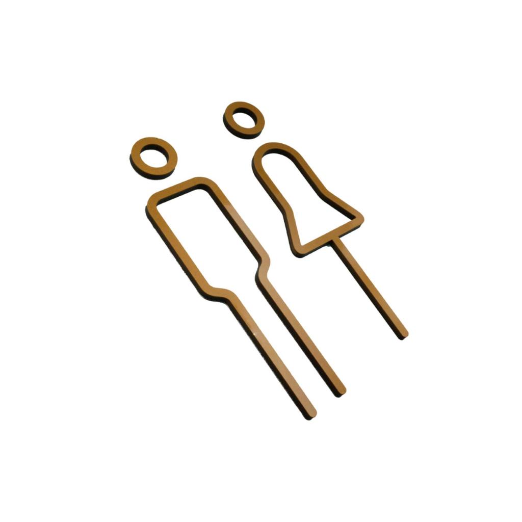 Male Female Toilet Sign Restroom Signage Bathroom Sign Decals Toilet Door Sign for Restaurant Parks Shopping Mall Office Hotel