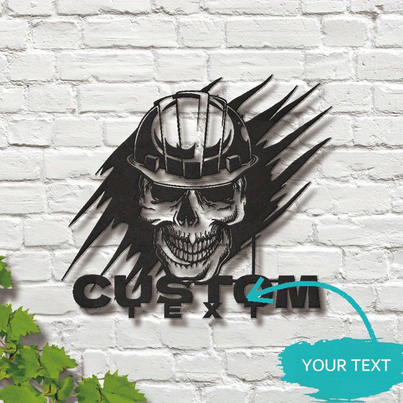 

Metal Wall Art Sugar Skull, Personalized Name Sign, Day of the Dead Decor, Porch Hanging, Room Decoration, Custom Sign, Wall Sculpture 12inch/30cm