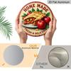 2D Flat 1pc, 8x8 in, Vintage-Style Aluminum Metal Sign - "Home Made" Apple Pie & Apples Decorative Wall Art, Garden Decor for Home, Bar, and More
