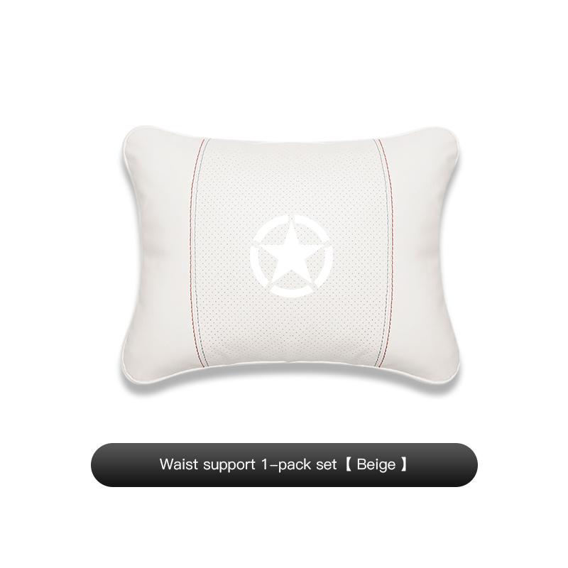 For Jeep Renegade Willys Wrangler JL JK Grand Patriot Suede Car Neck Pillow Headrest Lumbar Support Pillow Spine Protect sticker