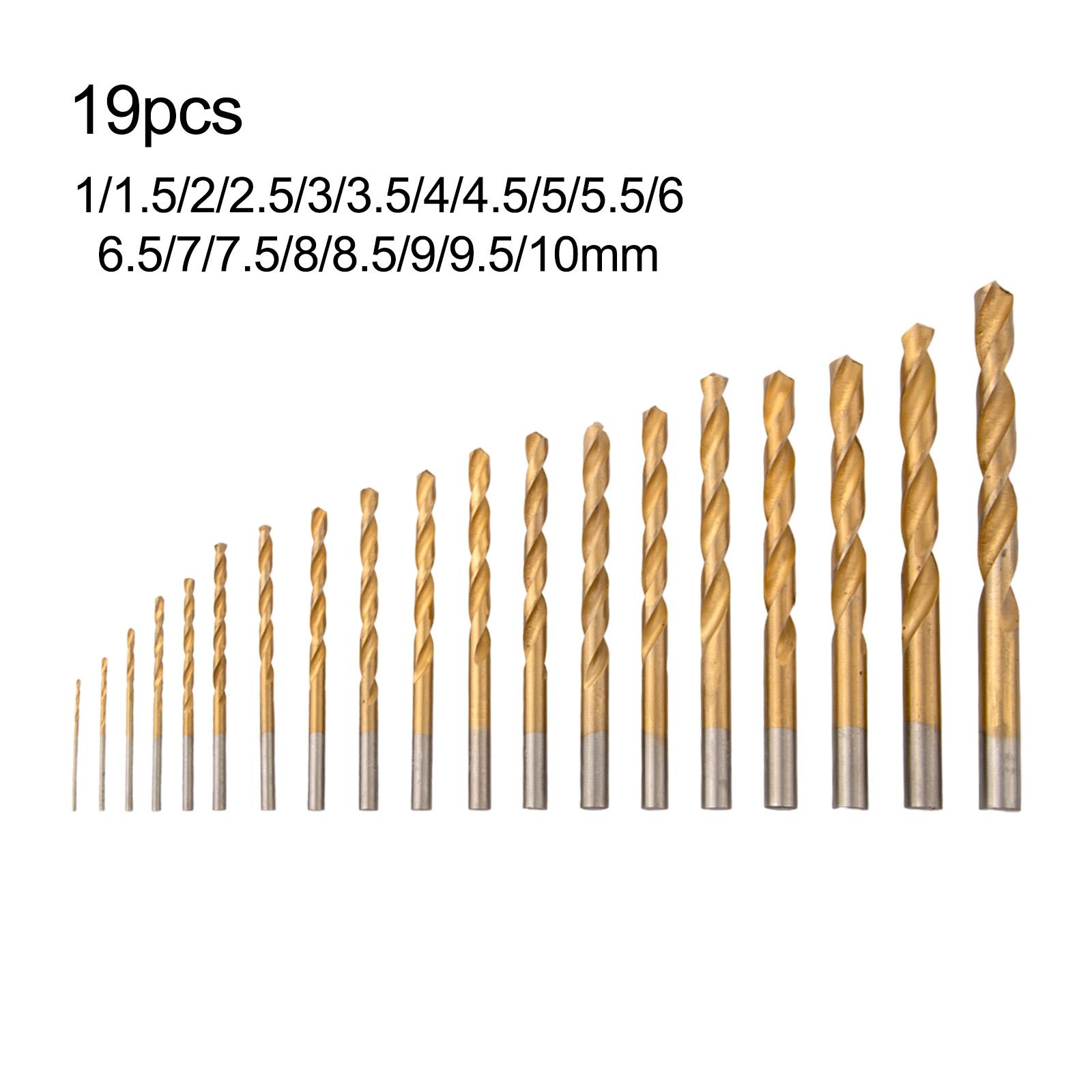 

For Bench Drill 1-10mm Drill Bits 19Pcs Drill Bit Set High Speed Processing Heat-resistant High Heat Treated Hardness China Mainland