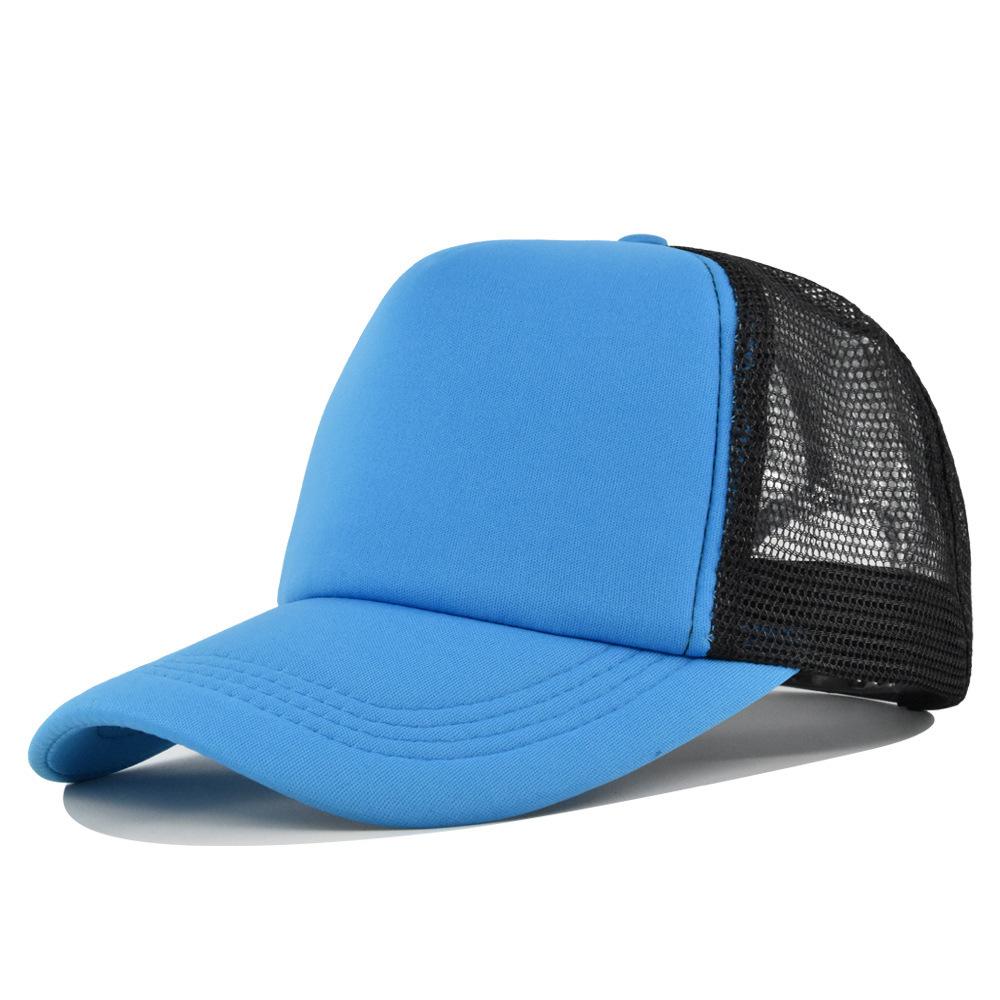 Fashion Desgin Solid Color Sponge Baseball Cap Net Cap Curved Brim Hat Sun Hat Light Mesh Sun Cap Outdoor Women Men