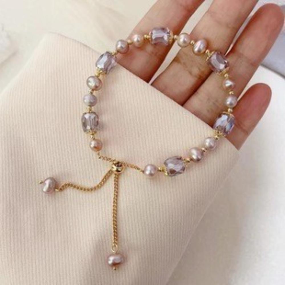 Pink Zircon Cherry Blossom Bracelet For Women Girls Trendy Temperament Sweet Niche Design Light Luxury Jewelry Accessories