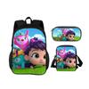 Abby Hatcher Rucksack Federmäppchen Umhängetasche 3-teiliges Set neuer Cartoon-Druck, bestes Geburtstagsgeschenk für Jungen und Mädchen, die zur Schule gehen