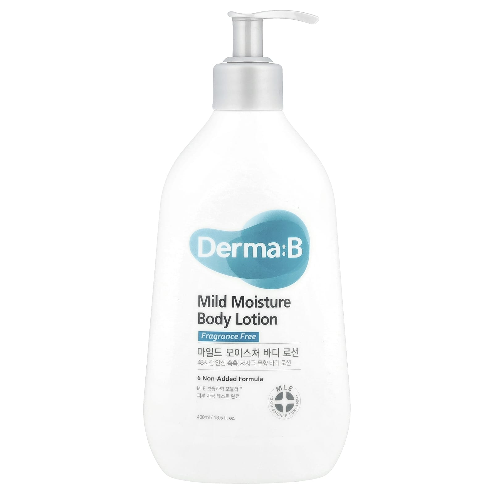 

Derma:B, Mild Moisture Body Lotion, Fragrance Free, 13.5 Fl Oz (400 Ml)