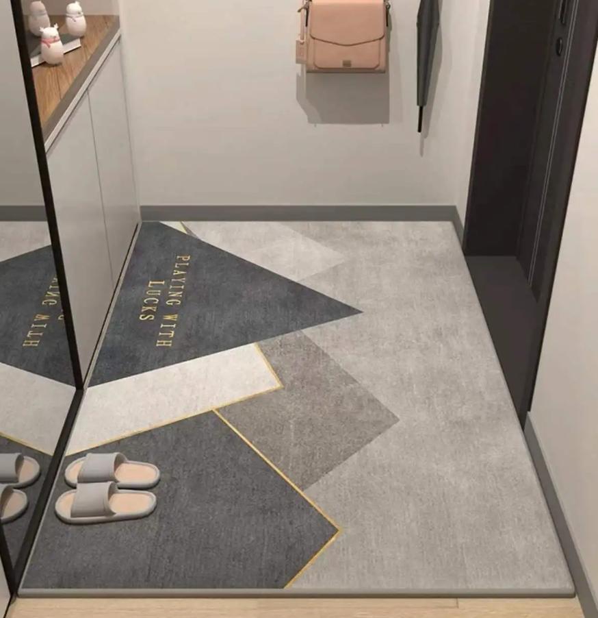 Crystal Blankets Scandinavian Style Entry Floor Mats Entrance Wear-resistant Non-slip Foot Mats Crystal Velvet Floor Mats