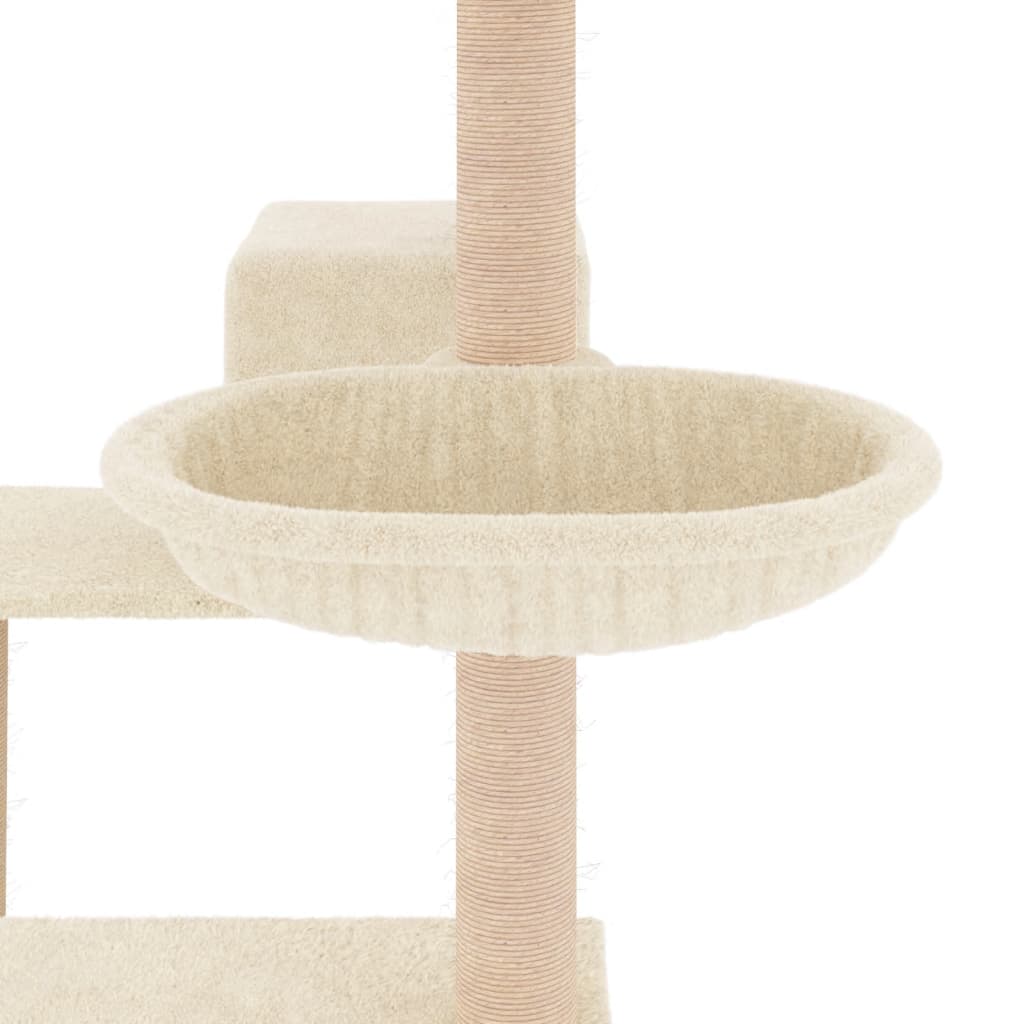 Cat Tree with Sisal Scratching Posts Cream 82.5 Cm