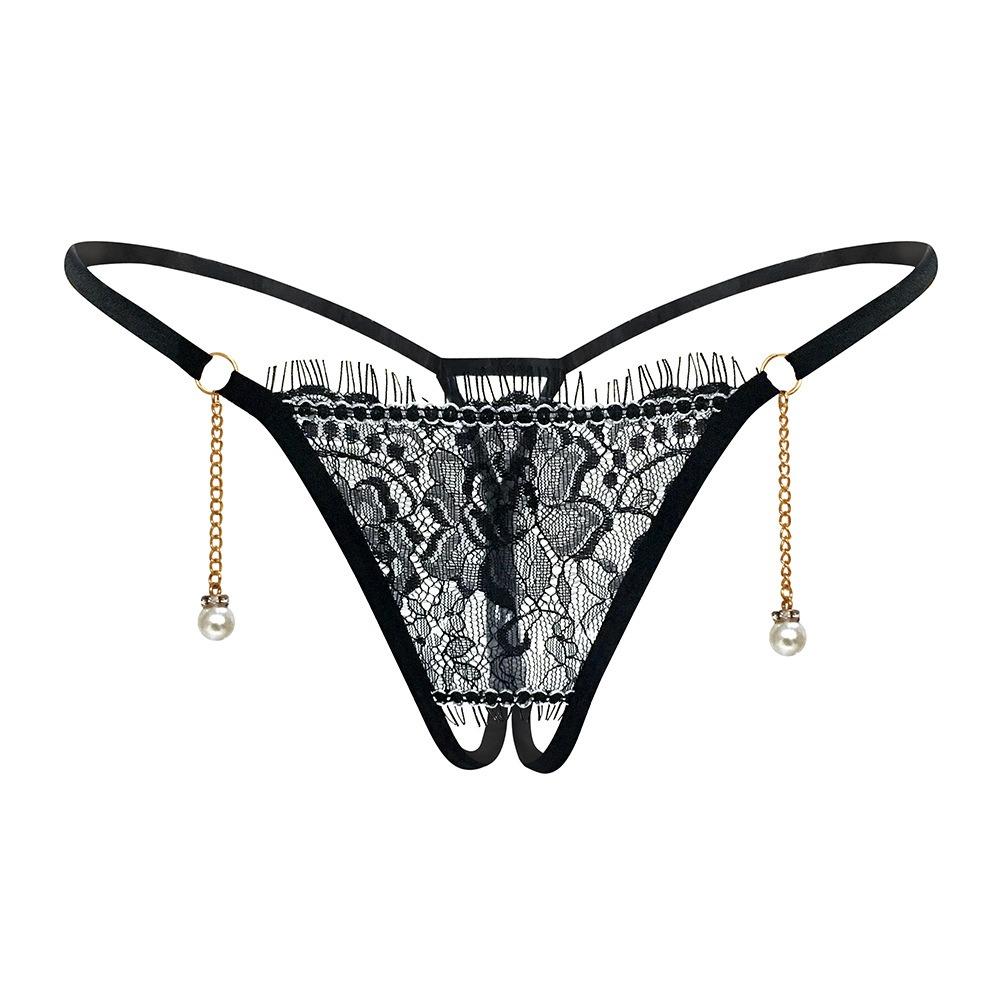 Sexy Transparent Thong Eyelash Lace T Panties Women Plus Size Lace Panties G-string