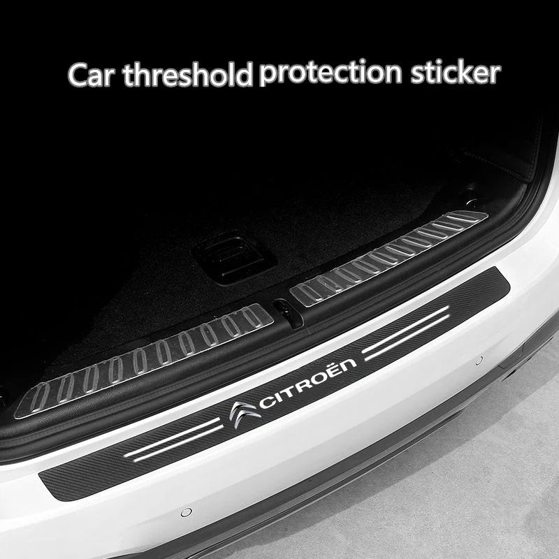 Car Door Sill Stickers Carbon Fiber Trunk Bumper Protective Sticker For Citroen C1 C2 C4 C5 C3 C4L C8 Berlingo Xsara Picasso Car