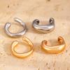 Fashion Metal C-Shaped Chunky Ear Clip Earrings for Women Men Simple Gold Color Non-Piercing Ear Cuff Earrings Jewelry Gifts