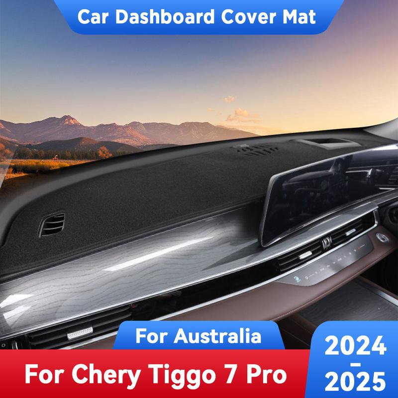 For CHERY TIGGO 7 Pro 2024 2025 Car Dashboard Avoid Light Pad trument Platform Desk Cover Mats Carpets Anti-UV Accessories