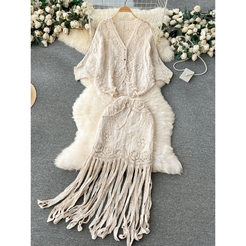 Bohemia Vacation Style Heavy Industry Tassel Half Body Embroider