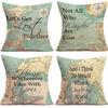 American Retro Printed Linen Pillowcase Living Room Sofa Office Pillow Car Cushion Cover