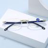 Intelligente randlose Blaulicht-Lesebrille mit Zoom - Schlichtes Design
