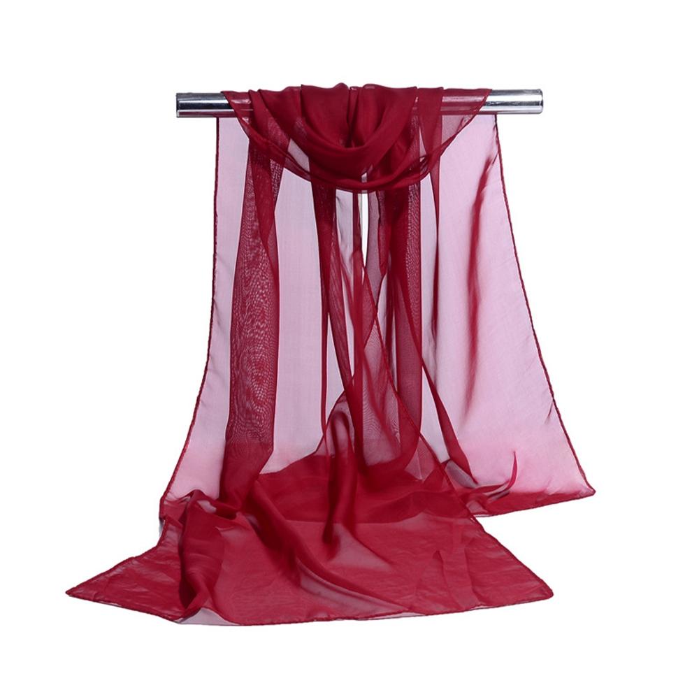 Solider Schal für Damen Stola Nacken Dünn Damen Chiffon