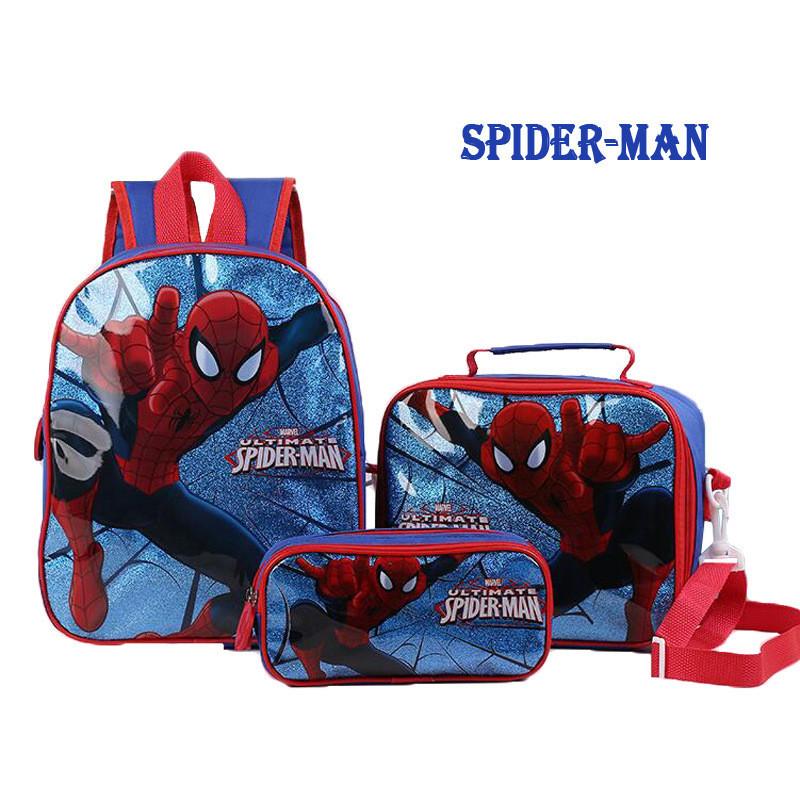 Frozen Spider-man Cartoon Kindergarten School Bag Set For Children