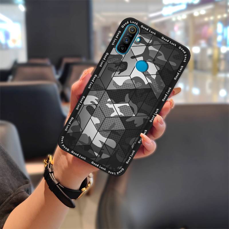 Fashion Design Back Cover Phone Case For OPPO Realme C3 With Fingerprint/Narzo 20A Full Wrap Durable Shockproof Cute TPU