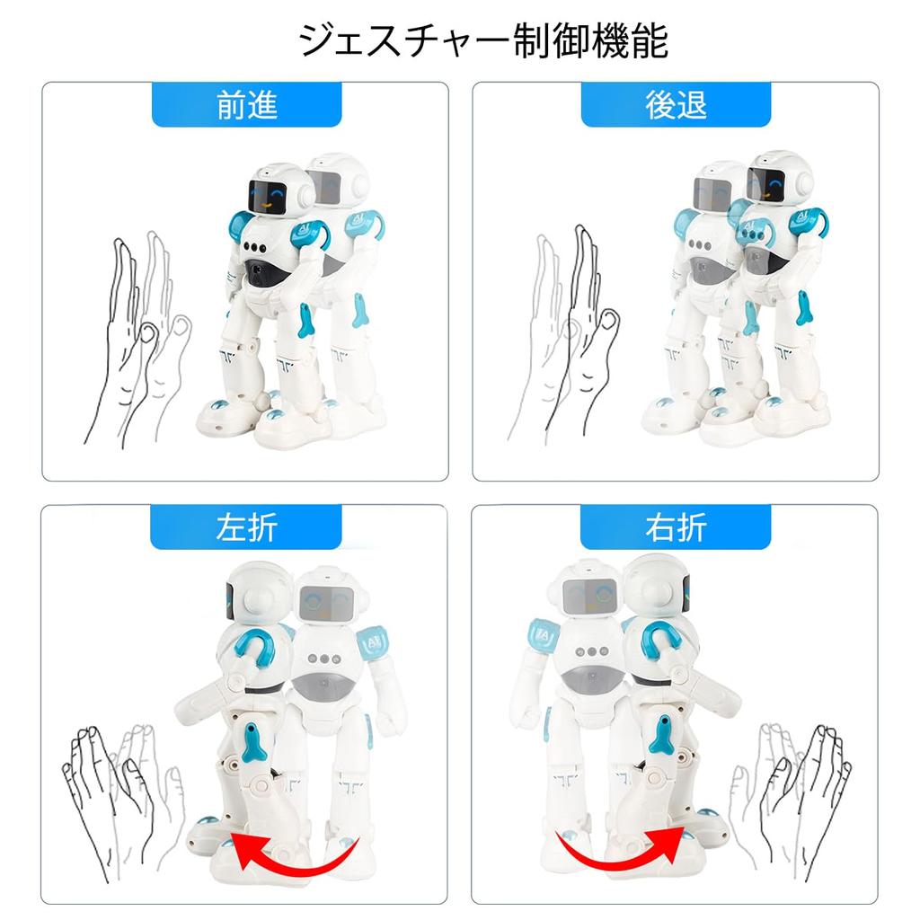 Robot Multifunctional Voice Hand Gesture Easy English Walking English Conversation Toy for Elementary School Communication Touch Birthday Gift for