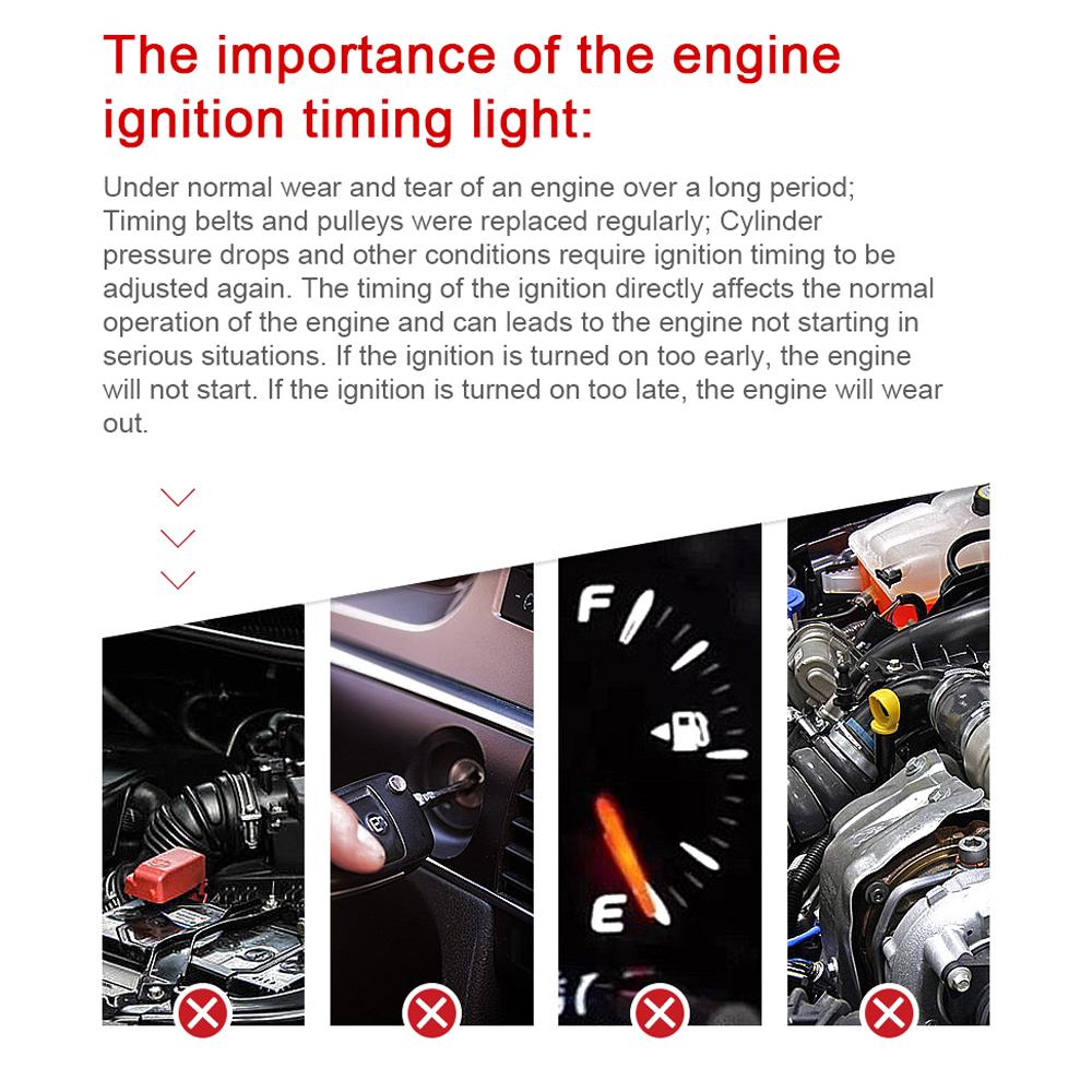Auto Motorrad Motor Reparatur Zündung Timing Maschine 12,0 V Timing Inspektion Licht Schnell