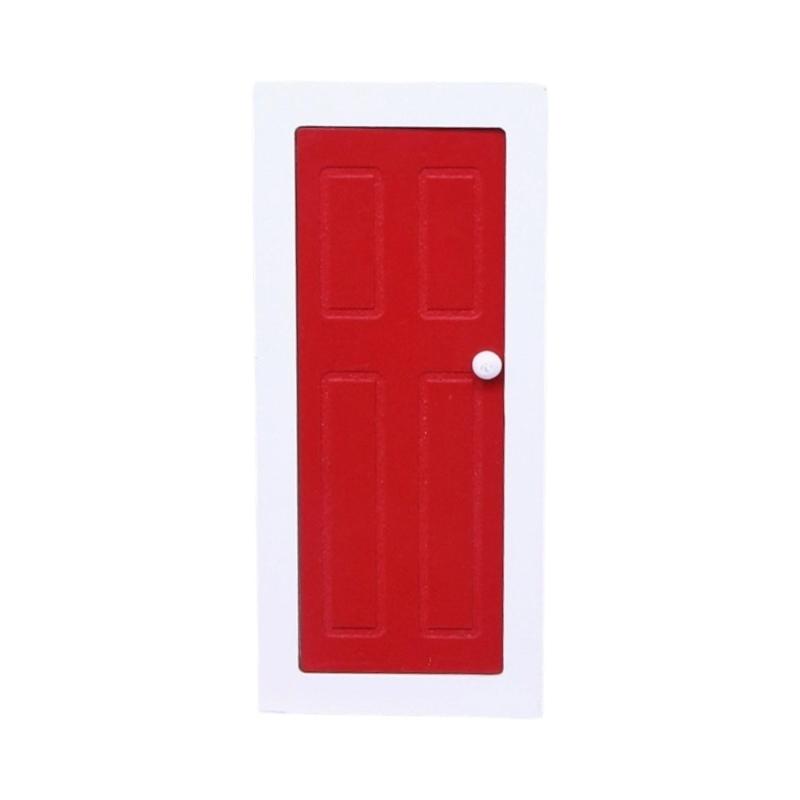 Retro Style 1/12 Scale Dollhouses Bathroom Classical Door Bathroom For DIY Room Decorations
