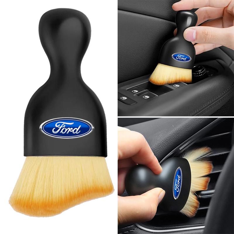 Emblemă Auto Curățare Perie Moale Instrument de Îndepărtare Praf Accesorii Pentru Ford Focus Mondeo Kuga Fiesta MK7 Escort Explorer Edge 2 4 MK2 MK4