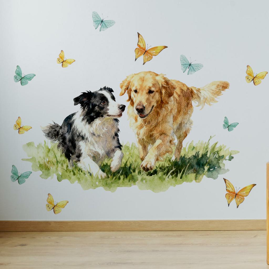 Tree Cartoon Animal Dinosaur Butterfly Wall Stickers, Living Room Bedroom Kids Room Decor, Self-Adhesive Wall Art