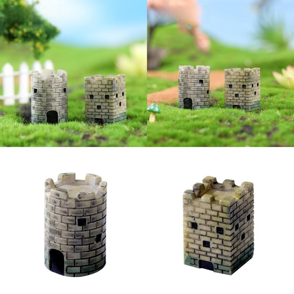 Authentic Resin Castle Wall Gateway Ornament For Aquascaping And Succulent Pots
