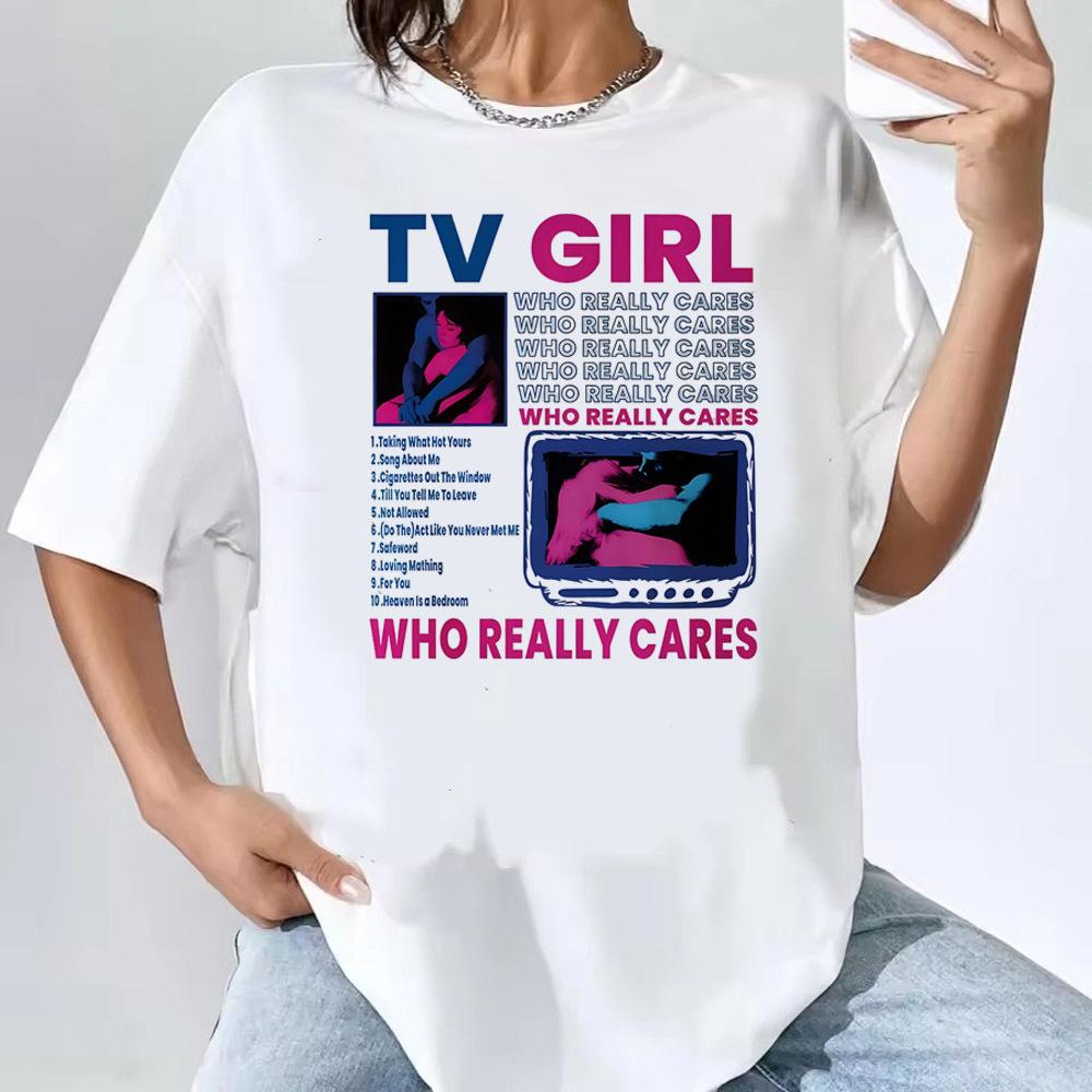 Tv Girl t shirt Women Pastel Graphic harajuku  Women streetwear hip hop t shirt Punk Women anime Colorful Retro