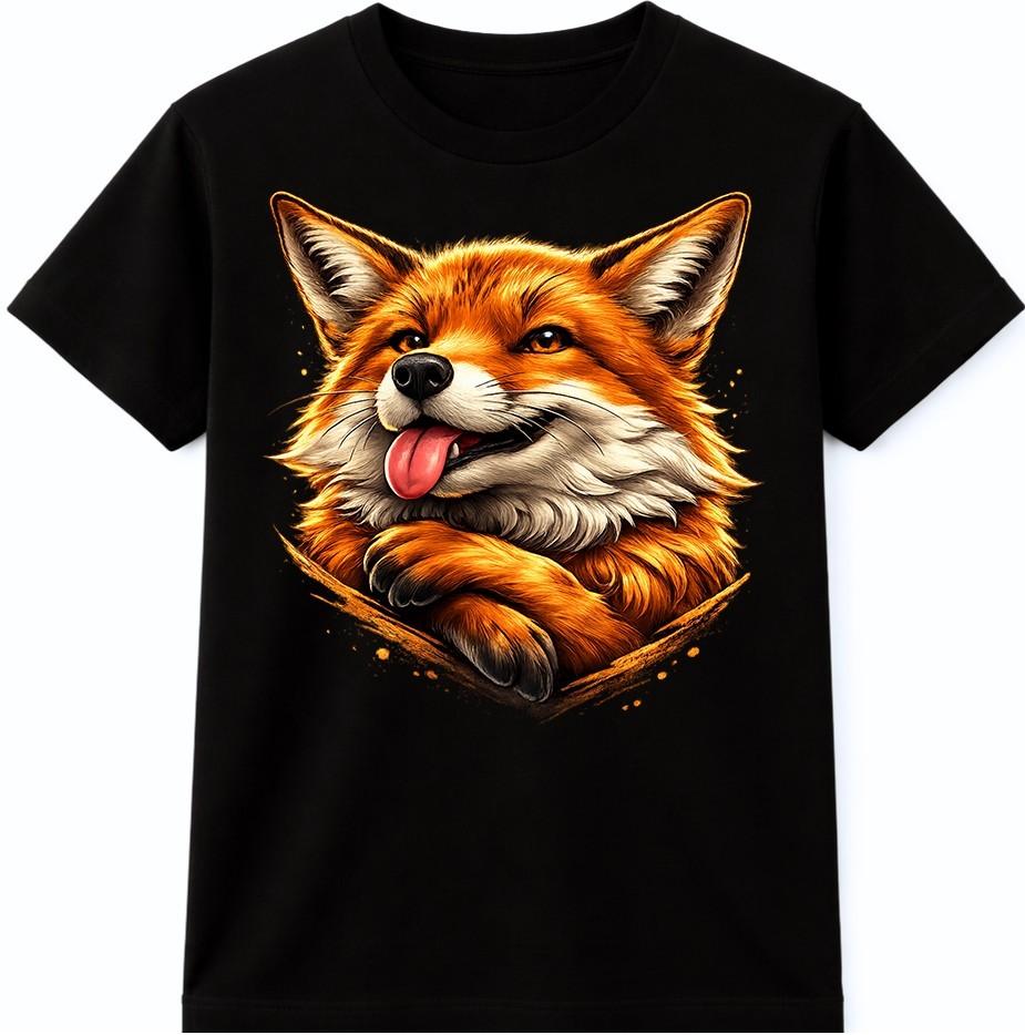 Cute Fox T Shirt Realistic Wildlife Animal Art Novelty Nature Lover Graphic Tee