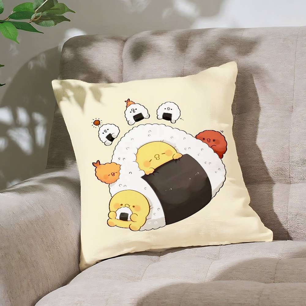 Cartoon Schattig Sushi Kussenhoes Sierkussenhoes Scandinavische Vintage Stijl Kussenhoezen Woonkamer Sofa Bank Zitdecor