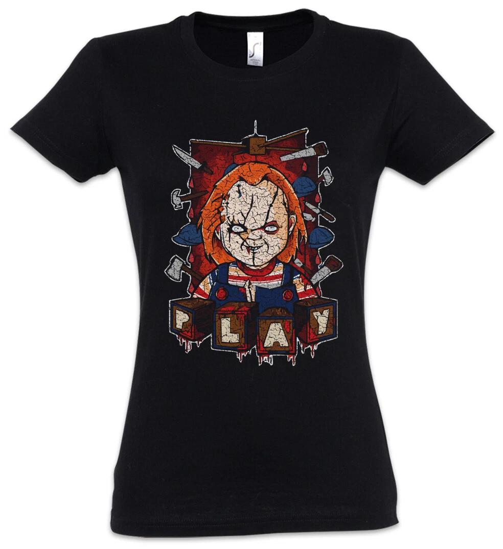 Puppet Women kids boys T-Shirt Chucky Child s Puppet Halloween Horror Play Bloody Blood 110