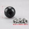 New Black Aluminum 5 Speed Ball Manual Gear Shift Knob Shifter Lever Head W/ Adapter