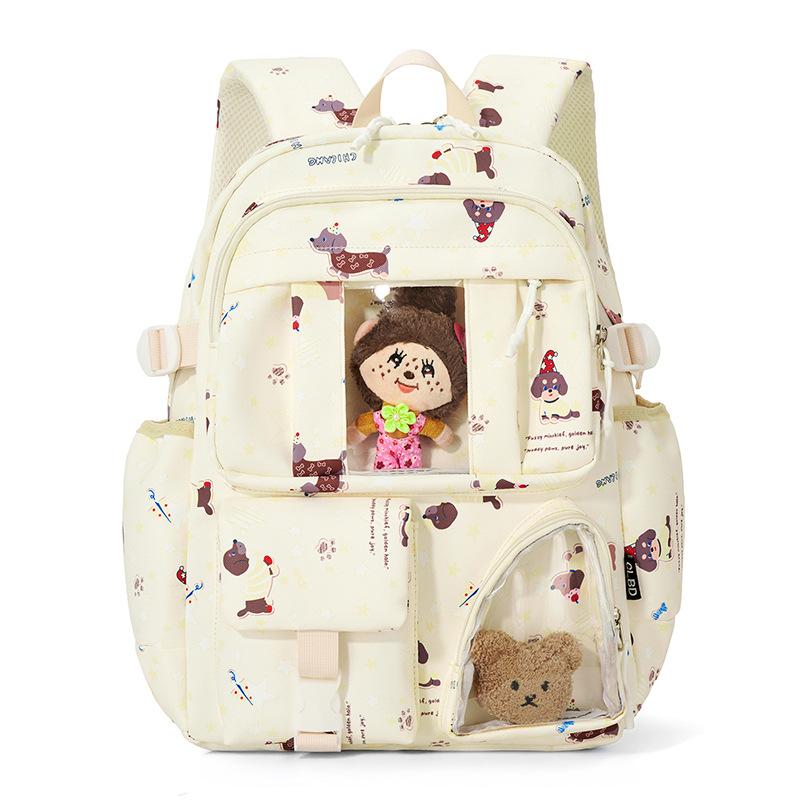 Printed Junior High School Student Backpack Waterproof Large Capacity Schoolbag Women's Backpack