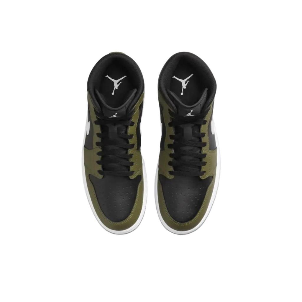 Air Jordan 1 Mid Medium Olive Unisex Tenisky Zelená Čierna Biela DQ8426-092