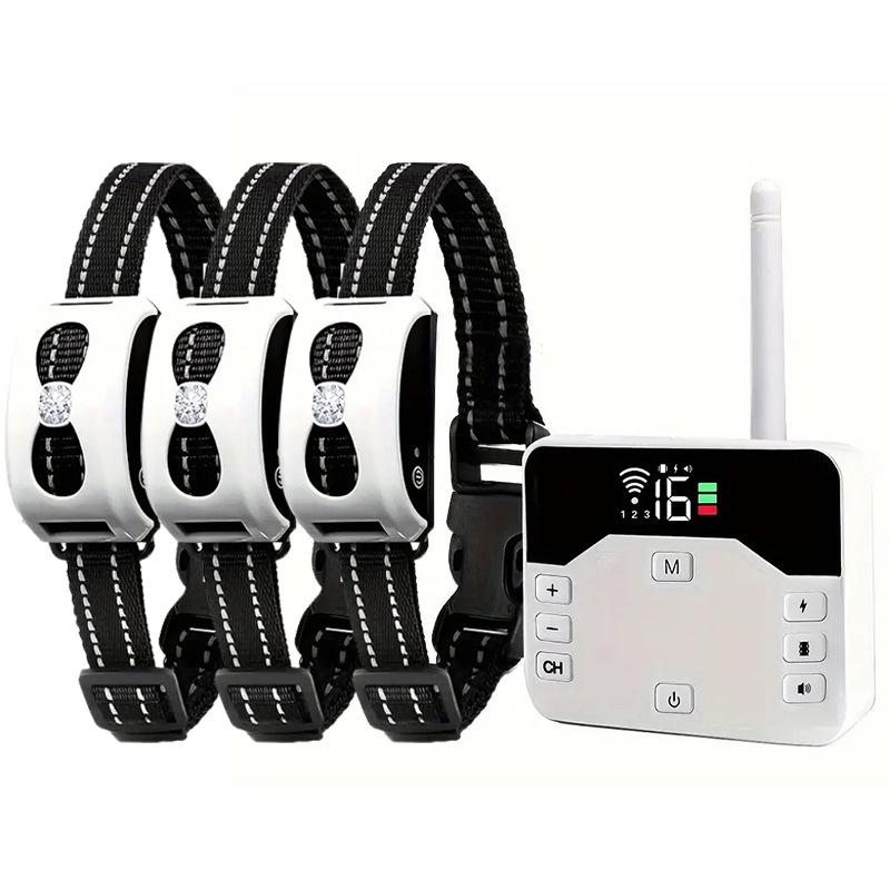 Waterproof Rechargeable Dog Training & Bark Control Collar with Remote