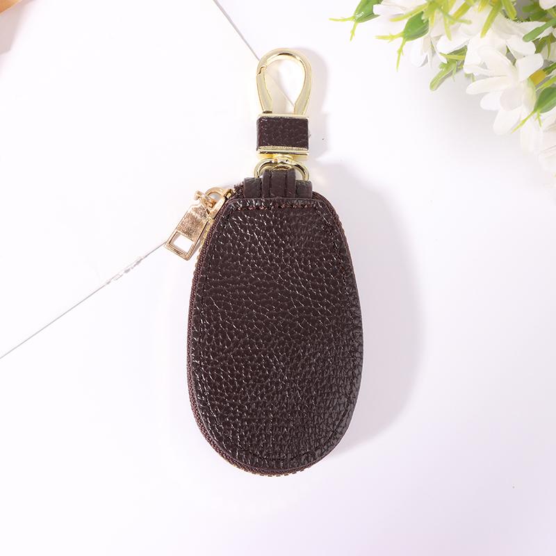 

Автомобильные кошельки для ключей для женщин, пар, на молнии, для хранения ключей, мини, портативные, многофункциональные, простые, прочные, классические, унисекс, из искусственной кожи кофейный