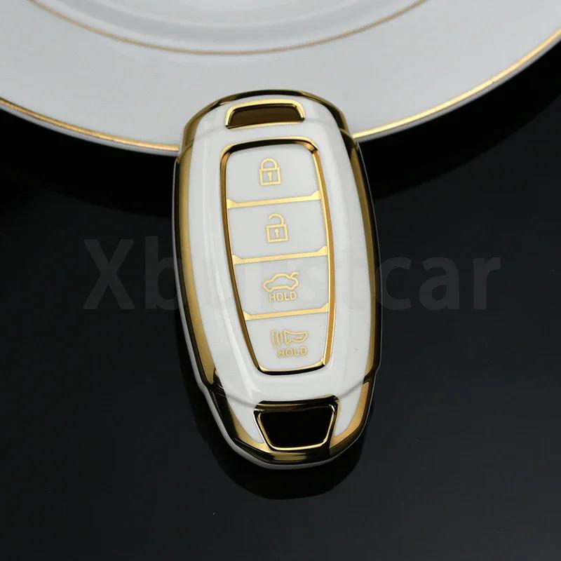 Auto Key Fob Shell For Hyundai I30 Ix35 KONA Encino Solaris Azera Grandeur Ig Accent Santa Fe Palisade TPU Car Key Case Cover