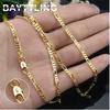 1PC 925 Silver 18K Fashion Men's Necklace 4mm Figaro Chain Jewelry Charm Accessory for Women